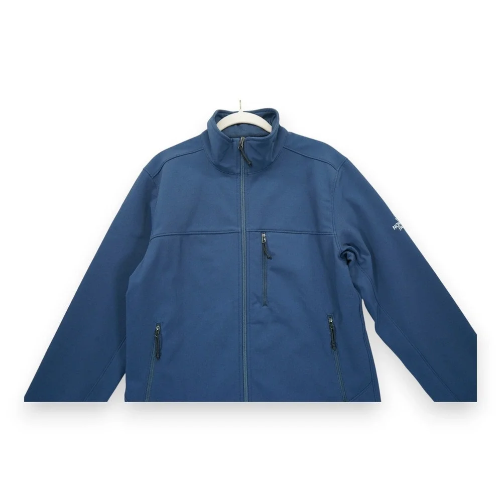 The North Face Men's Small‎ Softshell Dark Navy Blue Full Zip Long Sleeve - Picture 4 of 10